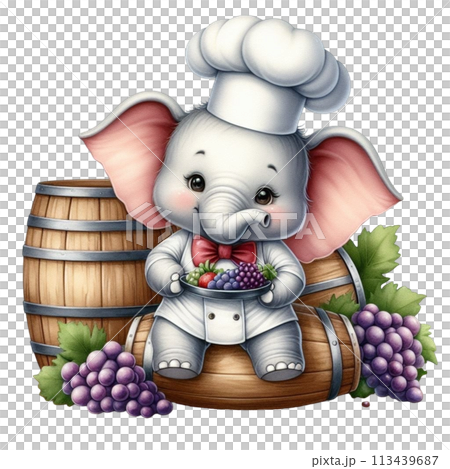 elephant holding grapes clipart watercolor elephant holding grapes clipart watercolor 113439687