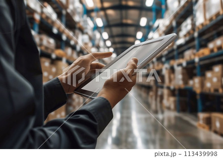 Business logistics with advanced technology. 113439998