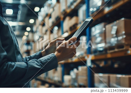 Business logistics with advanced technology. 113439999