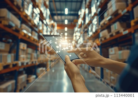 Business logistics with advanced technology. 113440001