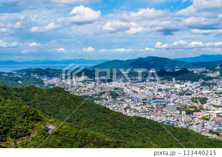 稲佐山展望台からの眺め　【長崎市】 113440215