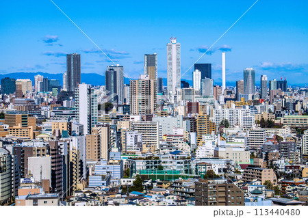 日本の東京都市景観 山々が見える珍景…池袋のサンシャイン60やタワーマンションなどを望む 日本の東京都市景観 山々が見える珍景…池袋のサンシャイン60やタワーマンションなどを望む 113440480