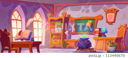 Magic school classroom interior 113440670