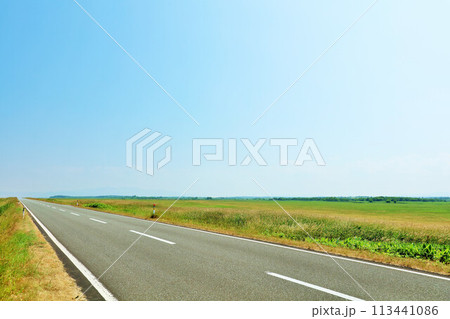 北海道 青空のエサヌカ線 北海道 青空のエサヌカ線 113441086
