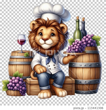 lion holding grapes clipart watercolor lion holding grapes clipart watercolor 113441306