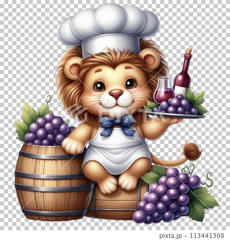 lion holding grapes clipart watercolor lion holding grapes clipart watercolor 113441308