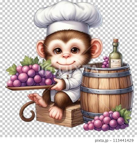 monkey holding grapes clipart watercolor monkey holding grapes clipart watercolor 113441429
