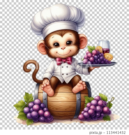 monkey holding grapes clipart watercolor monkey holding grapes clipart watercolor 113441432