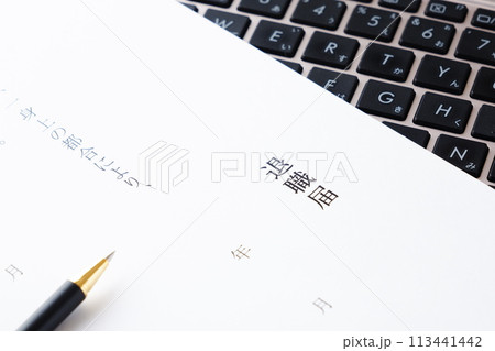 退職届を提出して勤務する会社を退職する 113441442