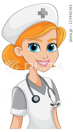 Friendly Nurse in Professional Attire 113442161