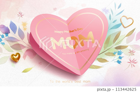 Pink Mothers Day card 113442625