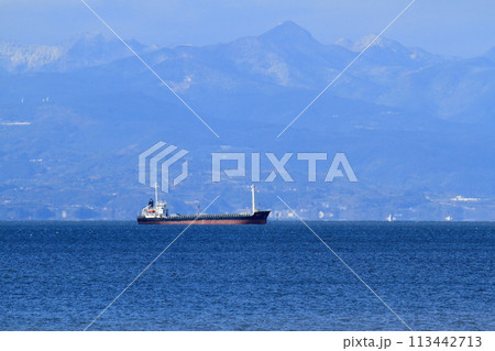 荒尾市　有明海　海岸風景、　 113442713