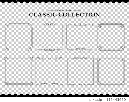 シンプルでクラシックモダンなフレームセット シンプルでクラシックモダンなフレームセット 113443630