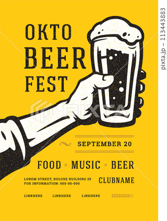Oktoberfest flyer or poster retro typography template design beer festival celebration vector illustration Oktoberfest flyer or poster retro typography template design beer festival celebration vector illustration 113443883