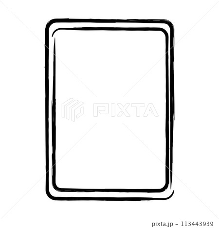 Frame border grunge shape icon, vertical, rectangle decorative doodle element for design in vector illustration Frame border grunge shape icon, vertical, rectangle decorative doodle element for design in vector illustration 113443939