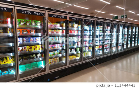 スーパーマーケット冷凍食品売場 スーパーマーケット冷凍食品売場 113444443