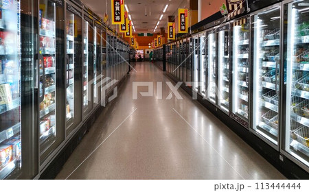 スーパーマーケット冷凍食品売場 113444444