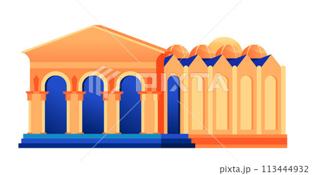Church of All Nations - modern flat design style single isolated image Church of All Nations - modern flat design style single isolated image 113444932