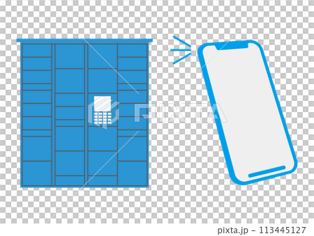 宅配ボックスとスマートフォン 113445127