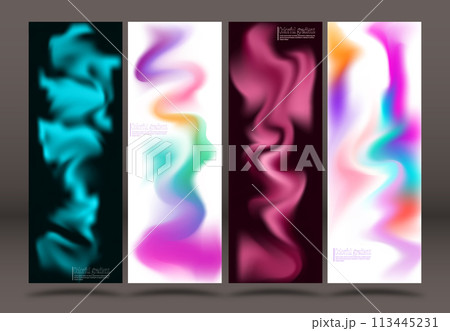 Colorful gradient background. A set of layouts for covers, banners, posters. Template for interior paintings, decorations and creative design. Color blur 113445231