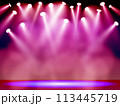 ステージのスポットライト ピンク 113445719