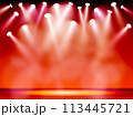 ステージのスポットライト レッド 113445721