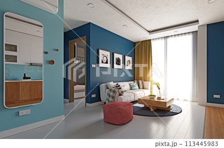 modern apartment interior. 113445983