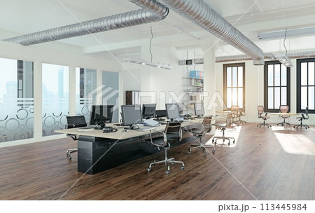 Modern office interior design 113445984