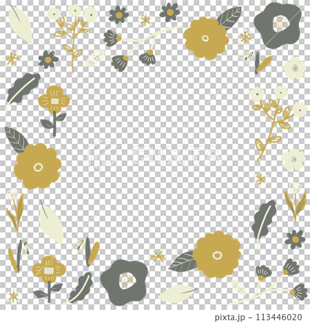 北欧風秋色のお花手紙フレーム 113446020
