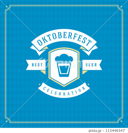 Oktoberfest beer festival celebration vintage greeting card Oktoberfest beer festival celebration vintage greeting card 113446347