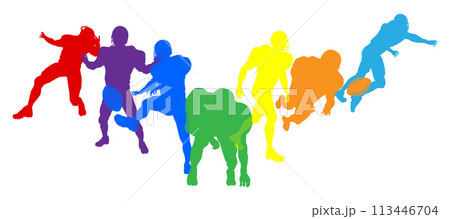 American Football Silhouette Player Silhouettes American Football Silhouette Player Silhouettes 113446704