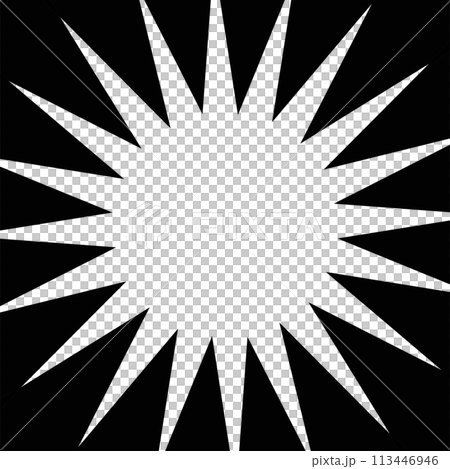 方形黑色實心閃光集中線條素材 方形黑色實心閃光集中線條素材 113446946