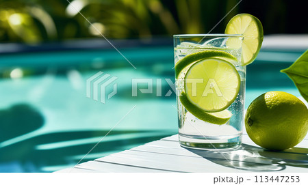Cold water with lime 113447253
