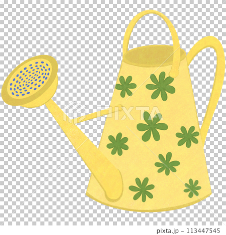 yellow watering can Green flowers. yellow watering can Green flowers. 113447545