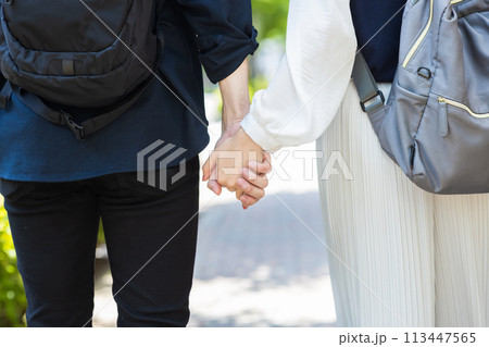 デートをする爽やかな男女 デートをする爽やかな男女 113447565
