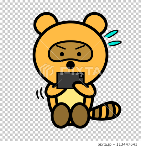 一隻熱衷於智慧型手機遊戲的貉 113447643