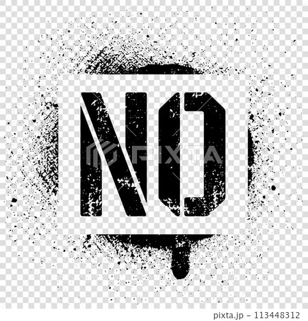 Stencil No inscription. Black graffiti print on transparent background. Vector design street art 113448312