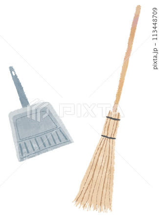 掃除道具　ほうき　チリ取り 113448709