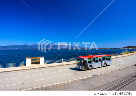 【新潟県_佐渡_越の長浜】恋するバス停・背合 (せなごう) 【新潟県_佐渡_越の長浜】恋するバス停・背合 (せなごう) 113448740