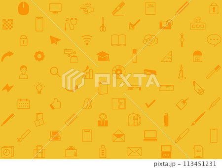 文房具・学校・職場・学習・仕事に関するイラストセット 113451231