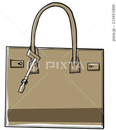 Modern leather handbag, stylish accessories vector 113451900