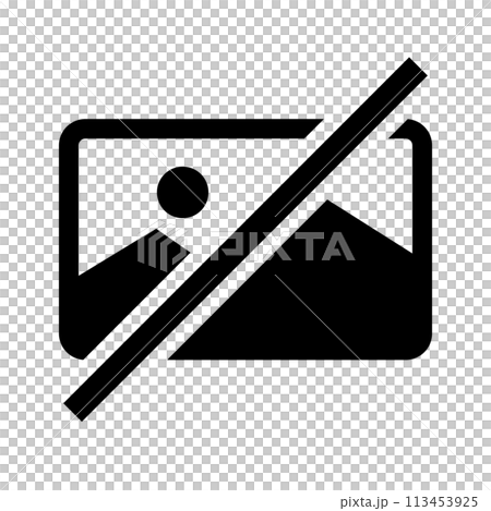 No imageのシルエットアイコン。ベクター。 113453925