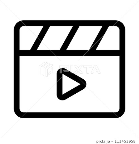 シンプルな動画のアイコン。映画のアイコン。ベクター。 シンプルな動画のアイコン。映画のアイコン。ベクター。 113453959