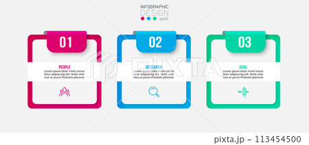 Infographic template business concept with step. 113454500