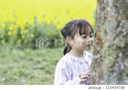 公園で遊ぶ女の子 公園で遊ぶ女の子 113454780