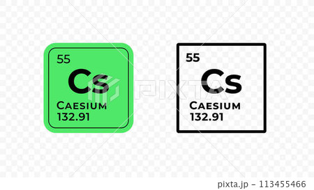 Caesium, chemical element of the periodic table vector design Caesium, chemical element of the periodic table vector design 113455466