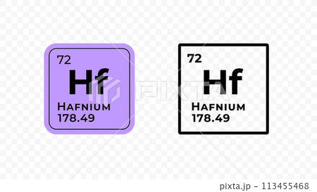 Hafnium, chemical element of the periodic table vector design Hafnium, chemical element of the periodic table vector design 113455468