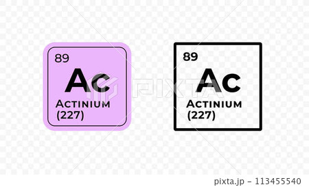 Actinium, chemical element of the periodic table vector design Actinium, chemical element of the periodic table vector design 113455540