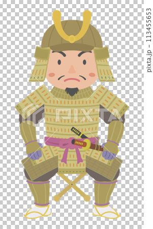 床几に座る戦国武将 床几に座る戦国武将 113455653