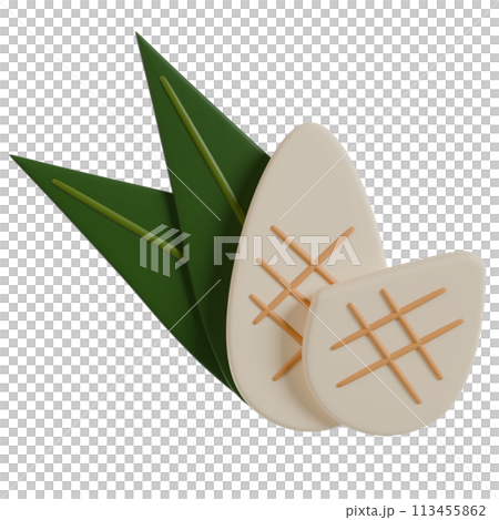 Sasa kamaboko 3D 插圖 113455862